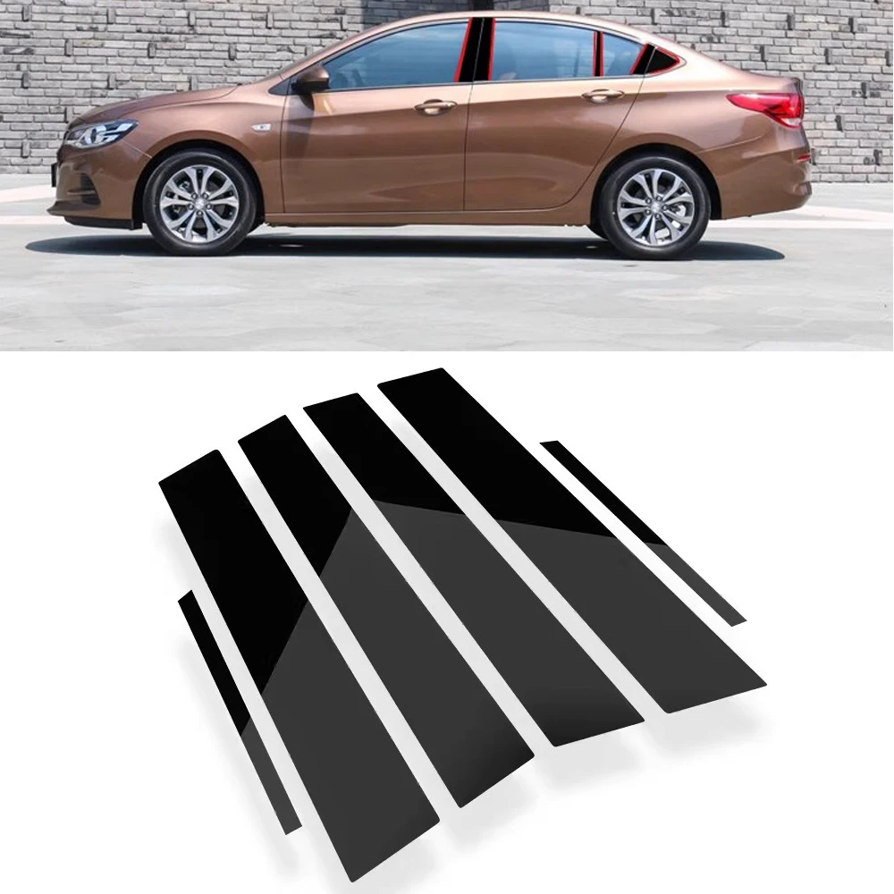 

Для 2016-2023 Chevrolet Onix Автомобильная оконная стойка отделка поликарбонатный стикер пианино черный