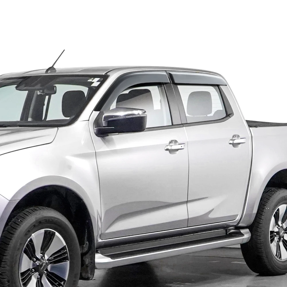 4pcs /Set Sun Rain Guard Window Visor Weathershield FOR ISUZU DMAX 2012- Window Deflector Double Cabin Car Sun Rain Guard