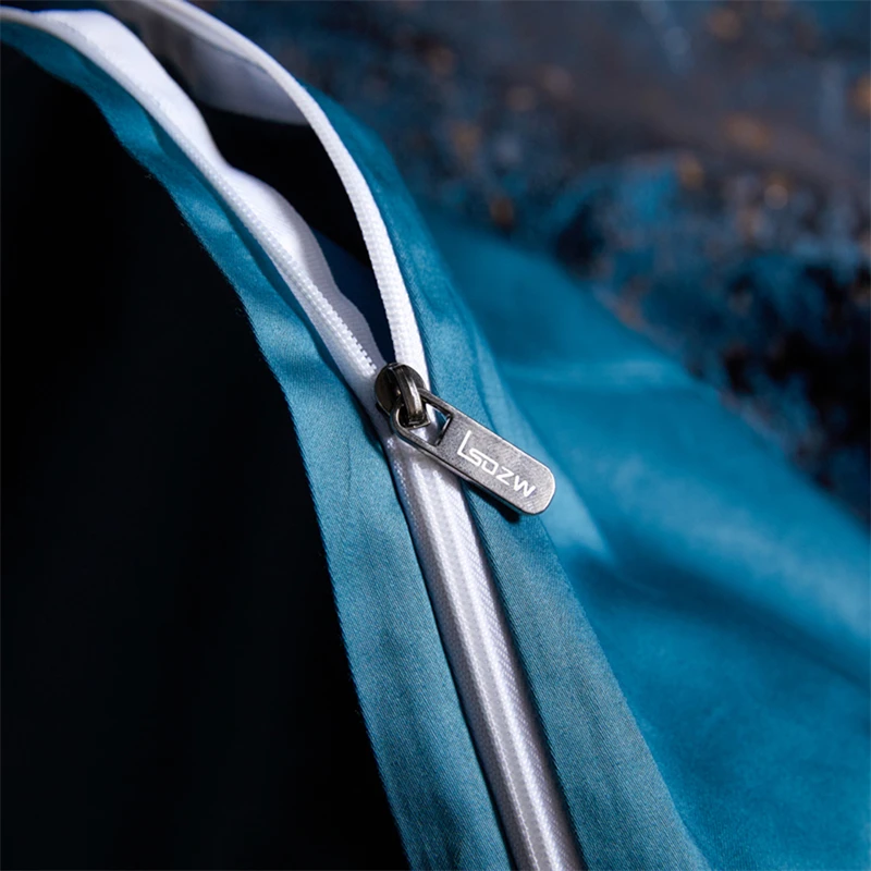 1000TC Egyptian Cotton Soft Silky Satin Yarn-dyed Jacquard Luxury Bedding Set Duvet Cover Flat/Fitted Bed Sheet Pillowcases 4Pcs 5