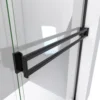 Alliance Pro BG 56-60 in. W x 70 3/8 in. H Semi-Frameless Sliding Shower Door in Matte Black and Clear Glass, glass shower door 4