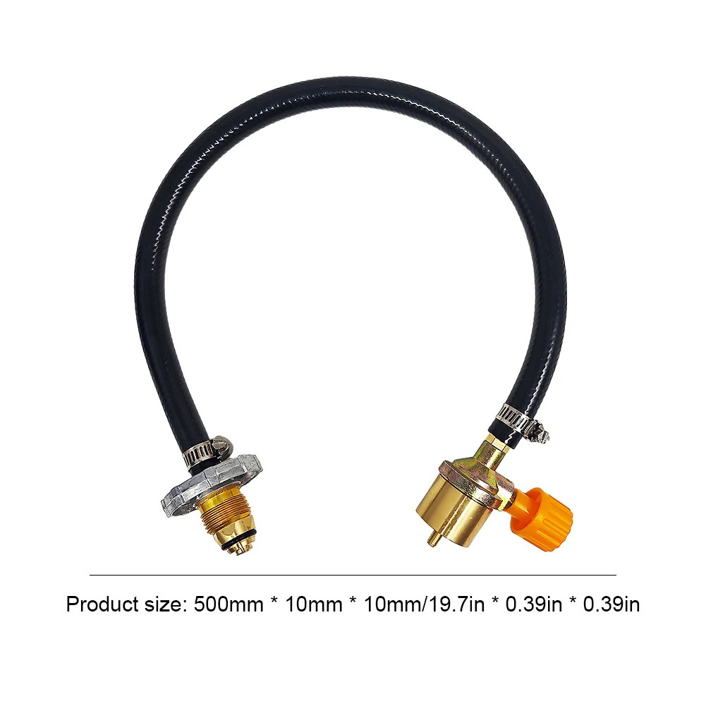 Gasflaschen-Abfüllgasadapter mit EIN-Aus-Steuerventil, Propan-Verlängerungsschlauch, Kupfer-Propan-Nachfüllschlauch für Camping im Freien – Detail 14