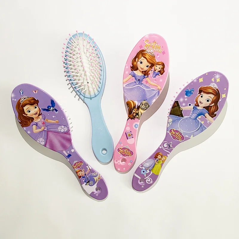Disney Frozen Girls Sofia Princess Minnie Little Pony Girls Cute Massage Comb Mickey Comb Disney Cartoon comb Toys gifts Hair Accessories Hair Dye Comb Toys