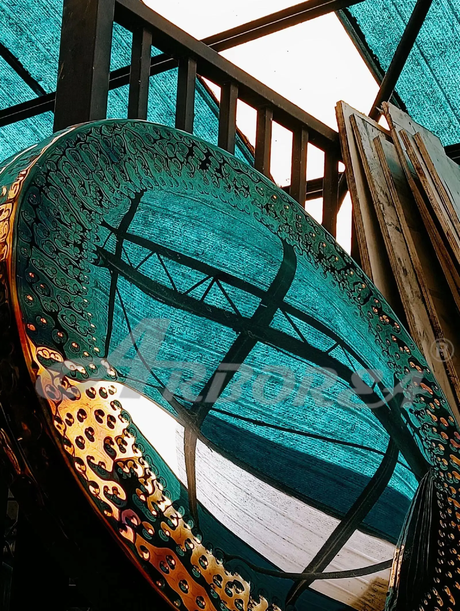 32 inch 80cm mirror gong for sound healing therapy