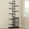 Basketball Storage Rack Vertical Metal Basketball Organizer Sports Ball Storage Stand with Basket Garage Organizer 4