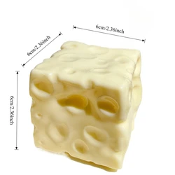 Taba Squishy Cheese Cube Stress Relief Sensory Fidget Toy (6cm 1pcs)