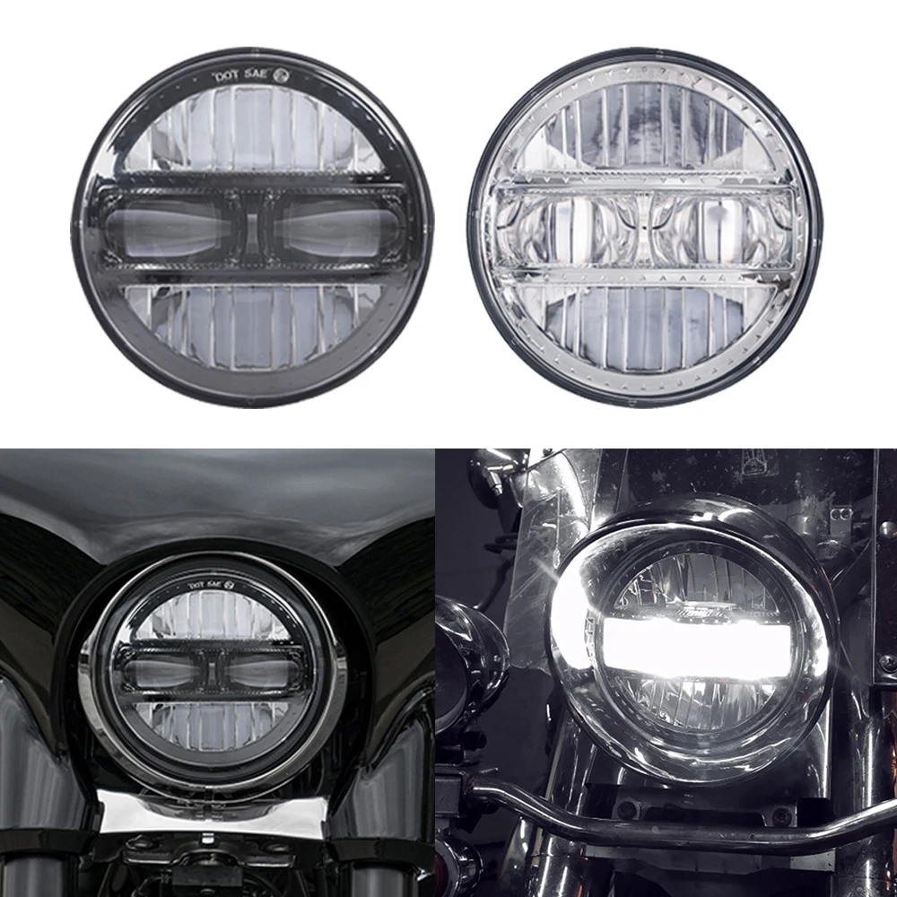 

Налобный фонарь 5,75 дюйма, 5-3/4 дюйма, светодиодный, ДХО, для Softail Dyna Sportster 1200 XL1200L Custom XL1200C 883 XL883 883L XL883R