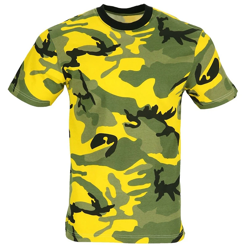 Men Military Style Camo T Shirts Summer Streetwear Tops