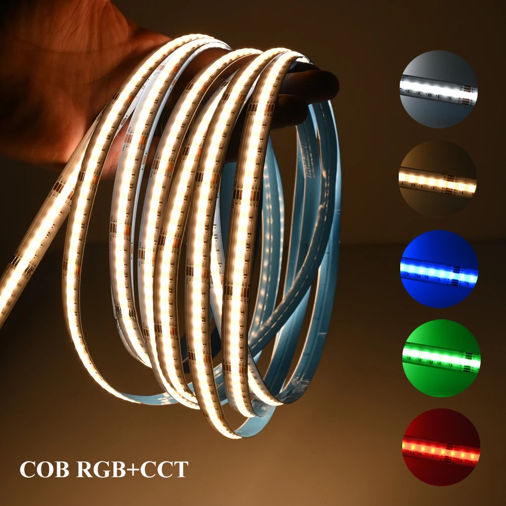 24V COB RGB+CCT LED 스트립 조명 2m 3m 5m 10m 6Pin RGB..