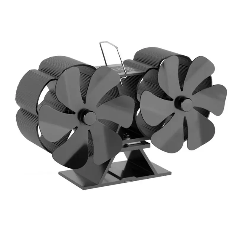 12 Leaves Stove Fans Heat Powered Stove Top Fans for Room