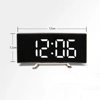LED Curved Mirror Alarm Clock 1