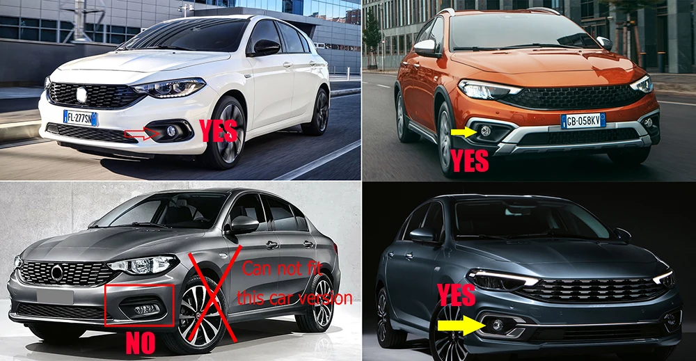 Upgrade Led DRL Angel Eye Fog Lights Lens 30W Halogen Fog Lamp For Fiat Tipo Hatchback Wagon 2015 2016 2017 2018 2019 2020 2021 detail image 1