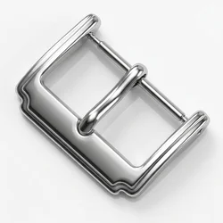 Elegant Polished Stainless Steel Watch Buckle - 22mm (Silver)