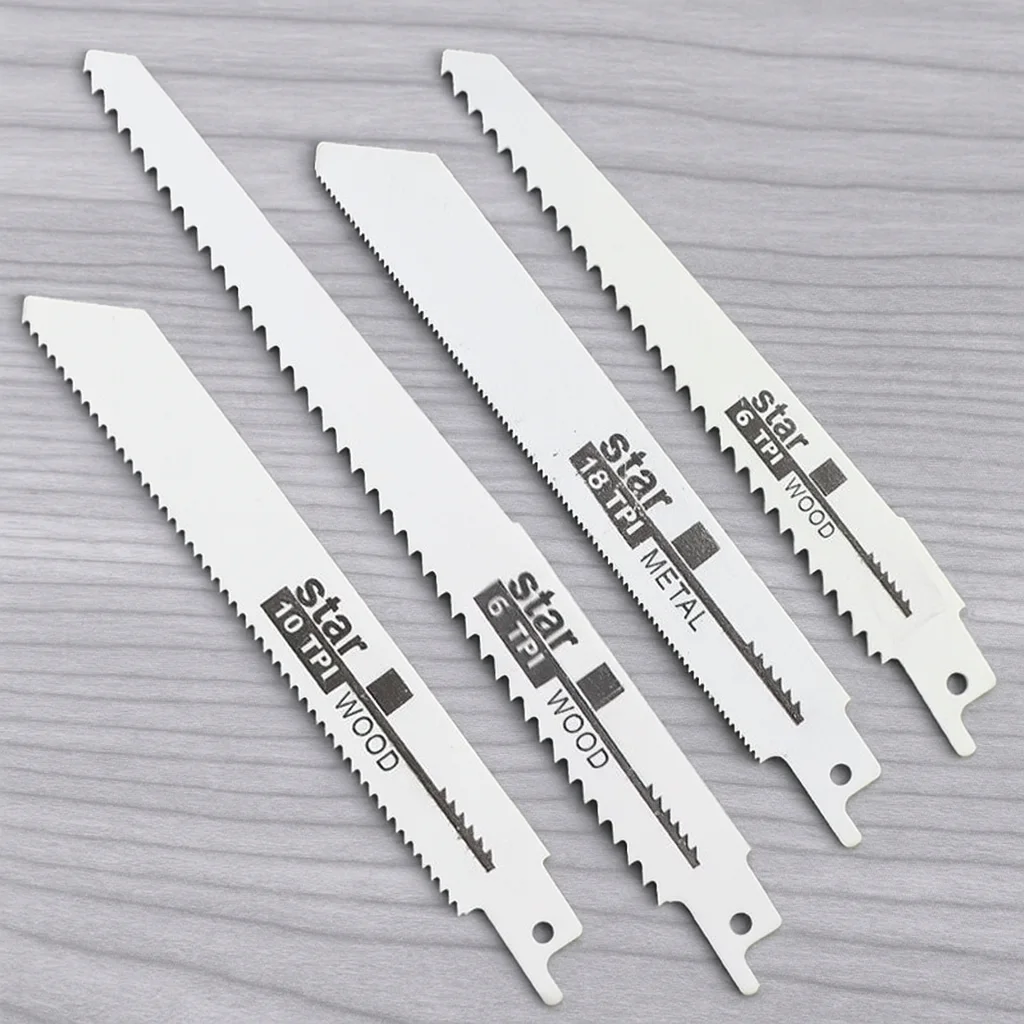 4pcs Reciprocating Saw Blade Universal Wood and Metal Cutting for DIY and Professional Use Coarse Fine Teeth