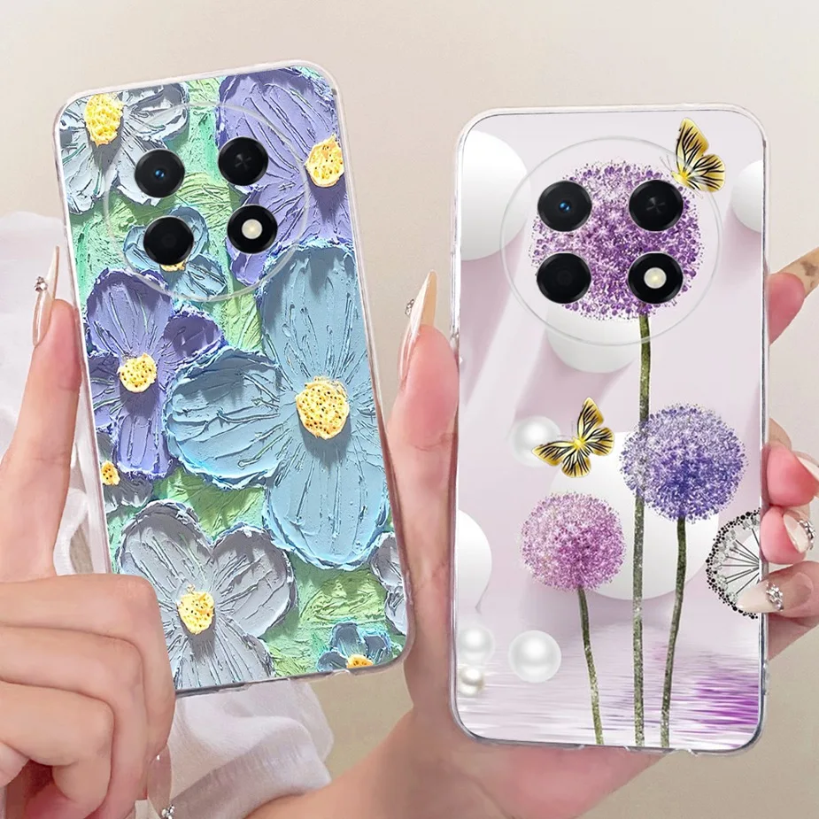 Cute Cat & Peacock Painted Soft Silicone Case - Enhanced Protective Cover