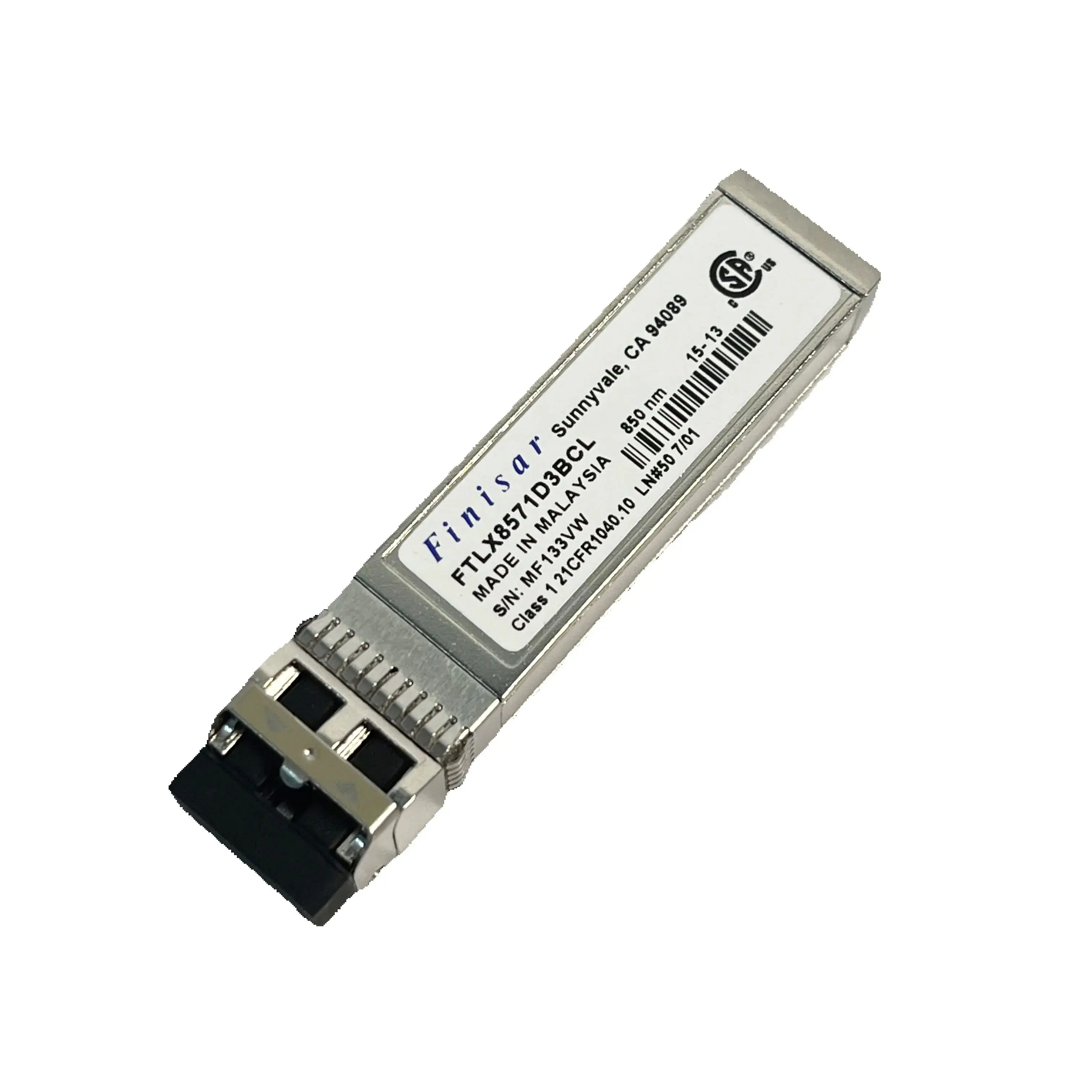 Finisar 10GbE SFP-10G-SR 10GBASE-SR FTLX8571D3BCL Optic Transceiver Module 850nm Optical Transceiver Module