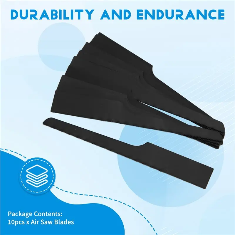 Enhanced Reciprocating Air Saw Blades - 10-Piece Set