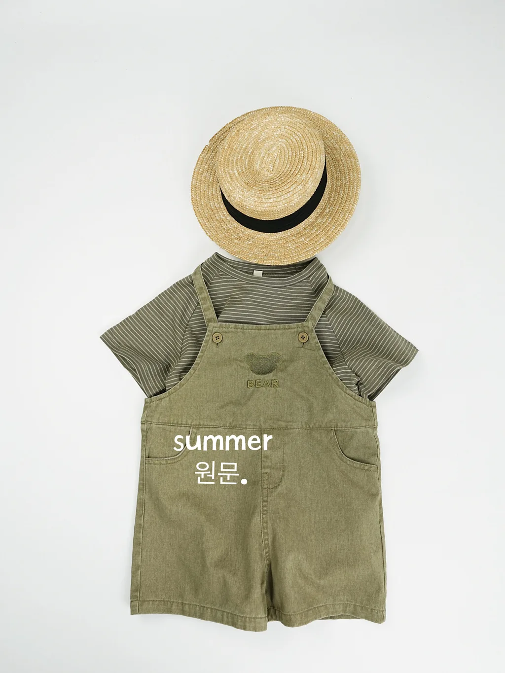 2025 Summer New Cute Bear Embroidery Girls Jeans Overalls Loose Children Sling Pants Kids Boys Denim Strap Shorts Baby Clothes