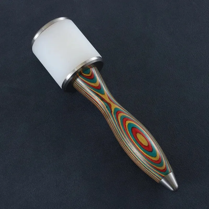 Leather Craft Carving Hammer Wooden Handle Nylon Mallet Punching Cutting Tools for Stamping Sew Leather Colored Wooden Handle