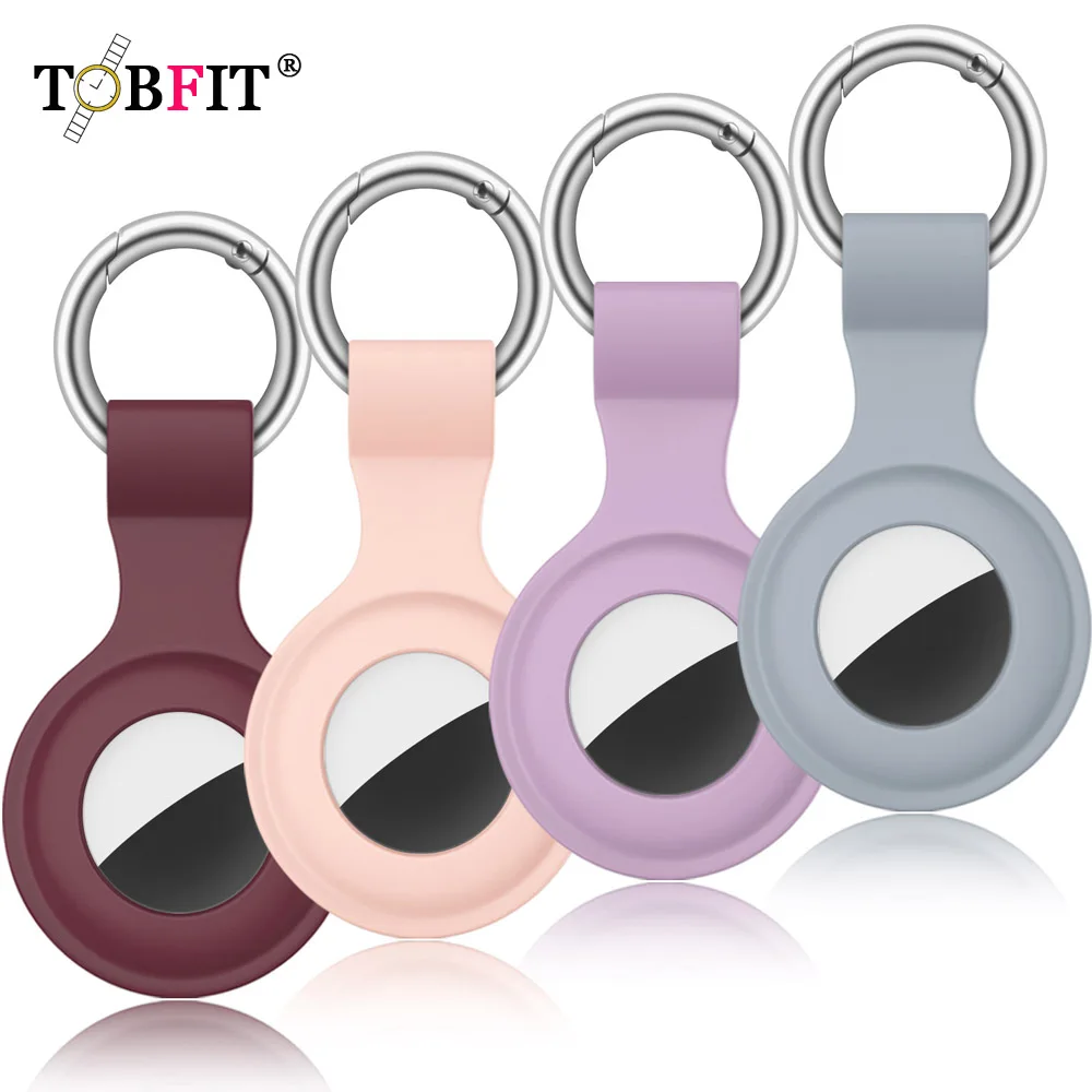 Custodia Protettiva In Silicone Morbido Liquido Per Apple Airtag Tracker Custodia Protettiva Per Portachiavi Per Apple Airtag Tracker Cover
