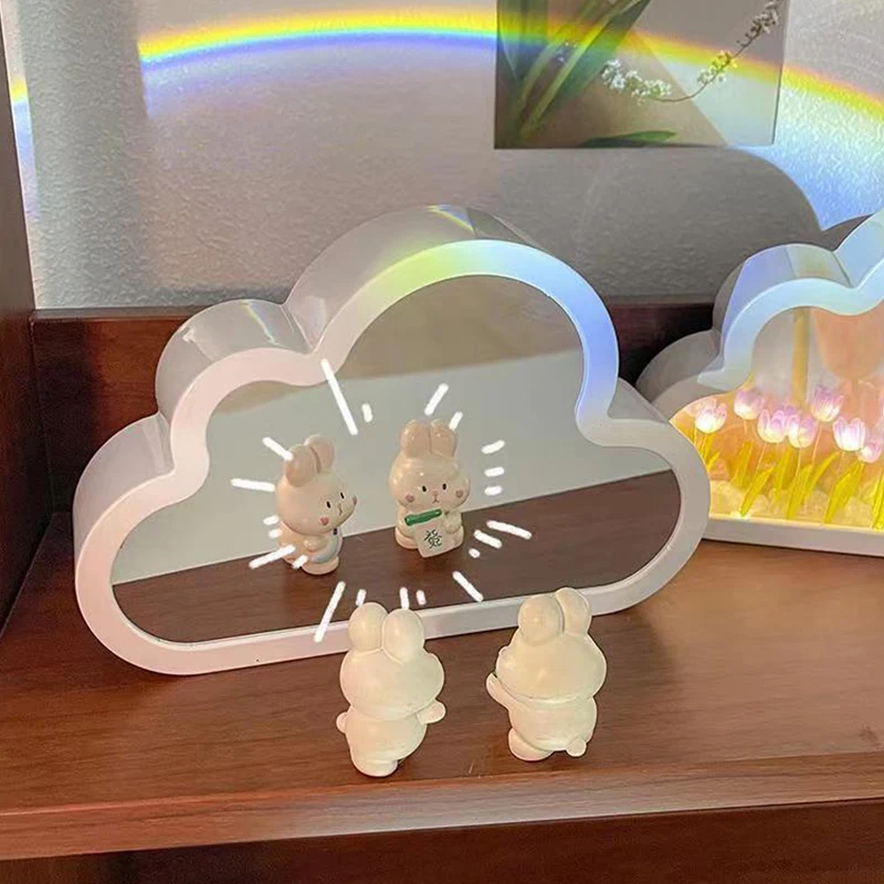 DIY Cloud Tulip LED noapte lumină fete dormitor ornamente Creative cadru foto oglindă lămpi de masă noptieră cadouri de ziua de naștere lucrate manual_voghion.com
