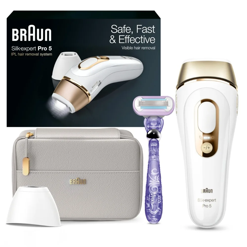 Braun IPL Long-lasting Laser Hair Removal Device for Full Body,Safe & Virtually Painless Alternative to Salon Laser Hair Removal