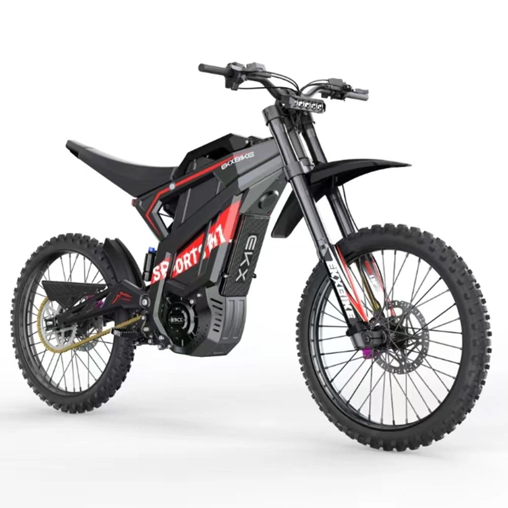 אופניים חשמליות EKXBIKE M1 16800W Peak 72V/50Ah אופניים חשמליים 85Miles טווח מרבי של 62Mph מהירות מרבית אופנוע חשמלי הרים