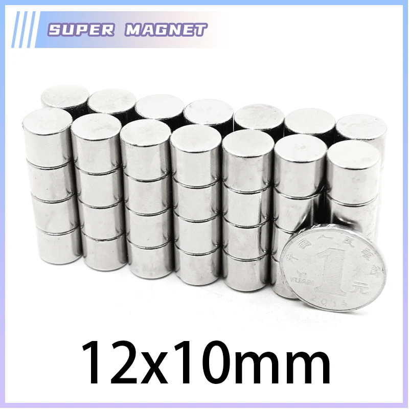 5/10/20/30/50PCS 12×10 mm owerful Strong Magnetic Magnets N35 Permanent Neodymium Magnets 12x10mm Round Search Magnet 12*10