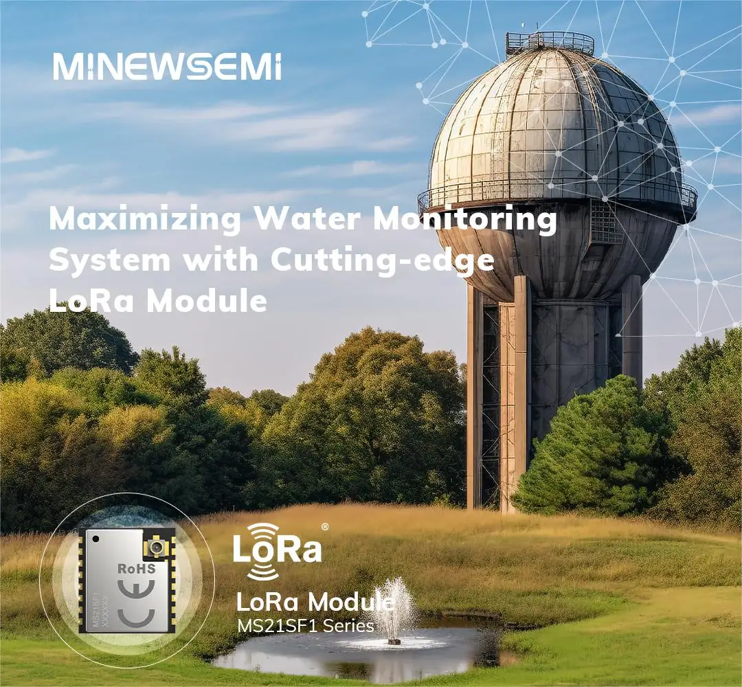 MinewSemi LoRawan MS23SF1-STM32WLE5CC 무선 반이중 트랜시버 칩, 저전력 장거리 글로벌 주파수 ISM 모듈