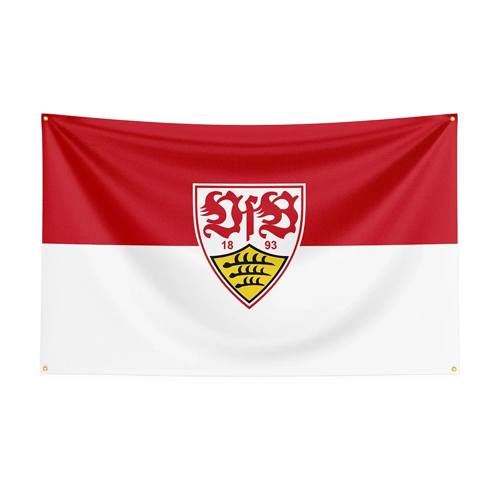 thumbnail image 1 of Bandera del VfB Stuttgart de 3 x 5 pulgadas, poliéster, estampado, para decoración de carreras deportivas 1, 1 of 4