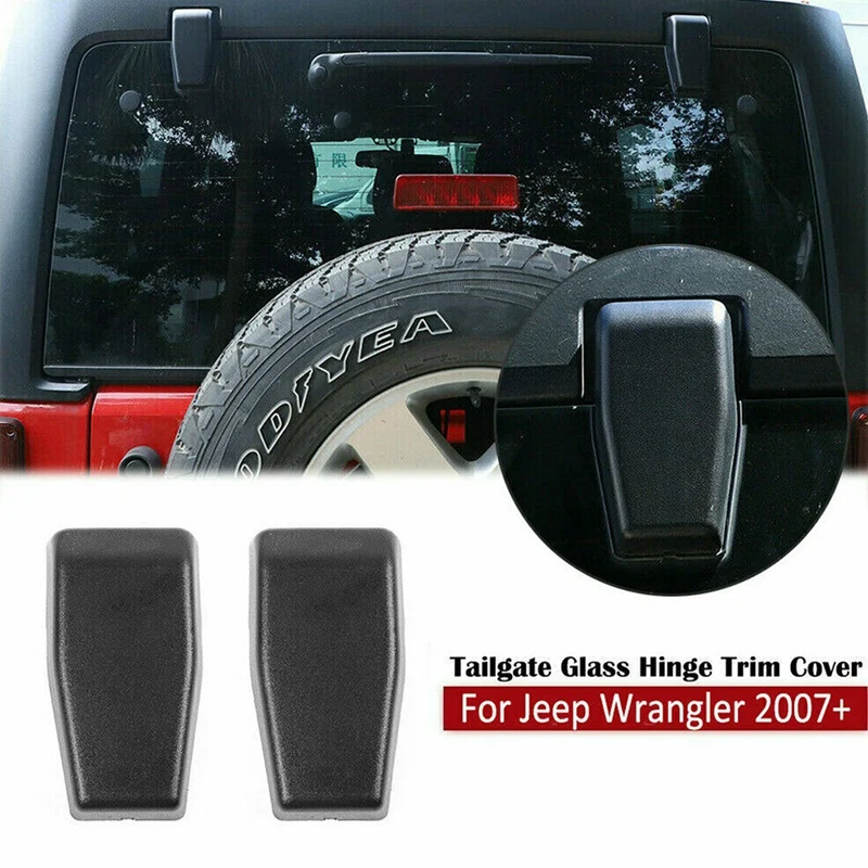 Rear Window Hinge Liftgate Glass Hinge Cover Trim For Jeep Wrangler Jk