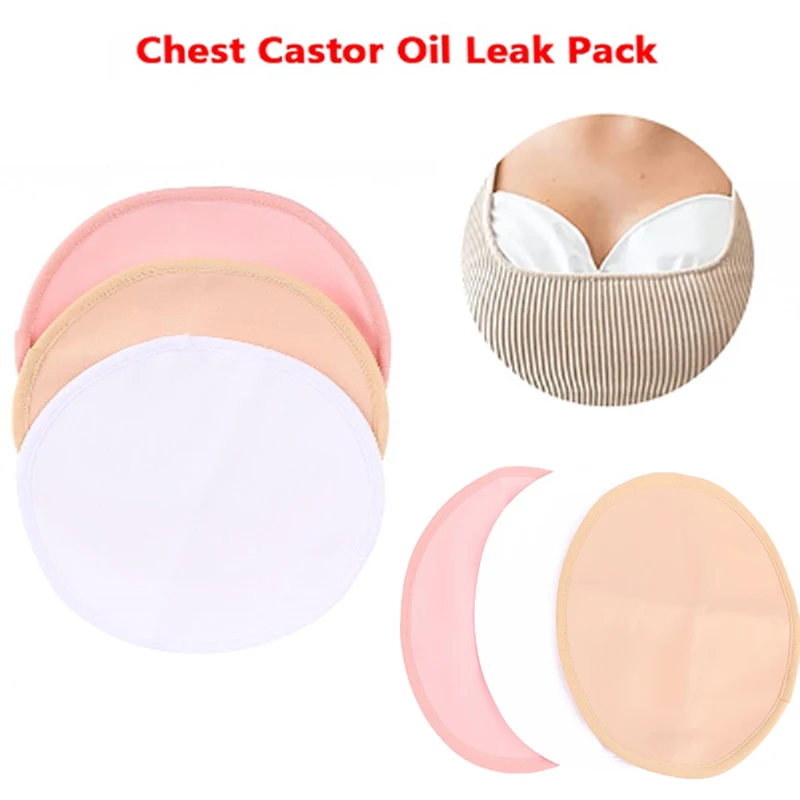 

1*Reusable Chest Castor Oil Leak Pack Breast Pads Wrap Pure Color Health Conditioning Tool Castor Oil Pack Wrap For Neck Breast