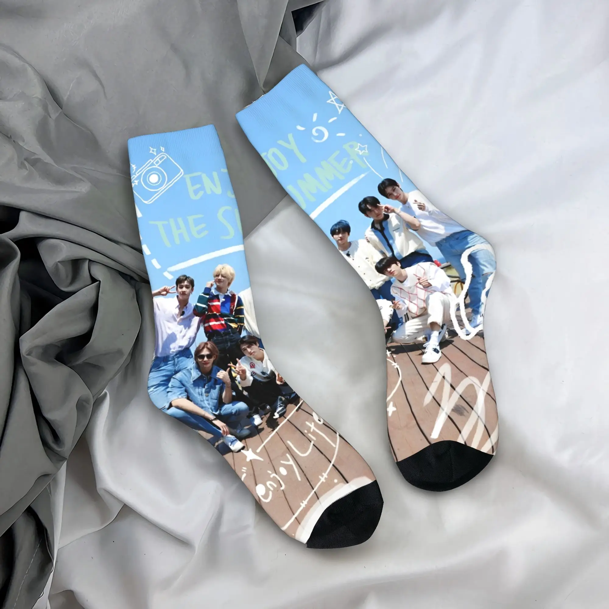 Kids' Gothic Design Autumn Socks - KPOP Inspired Band Style Outdoor Quality