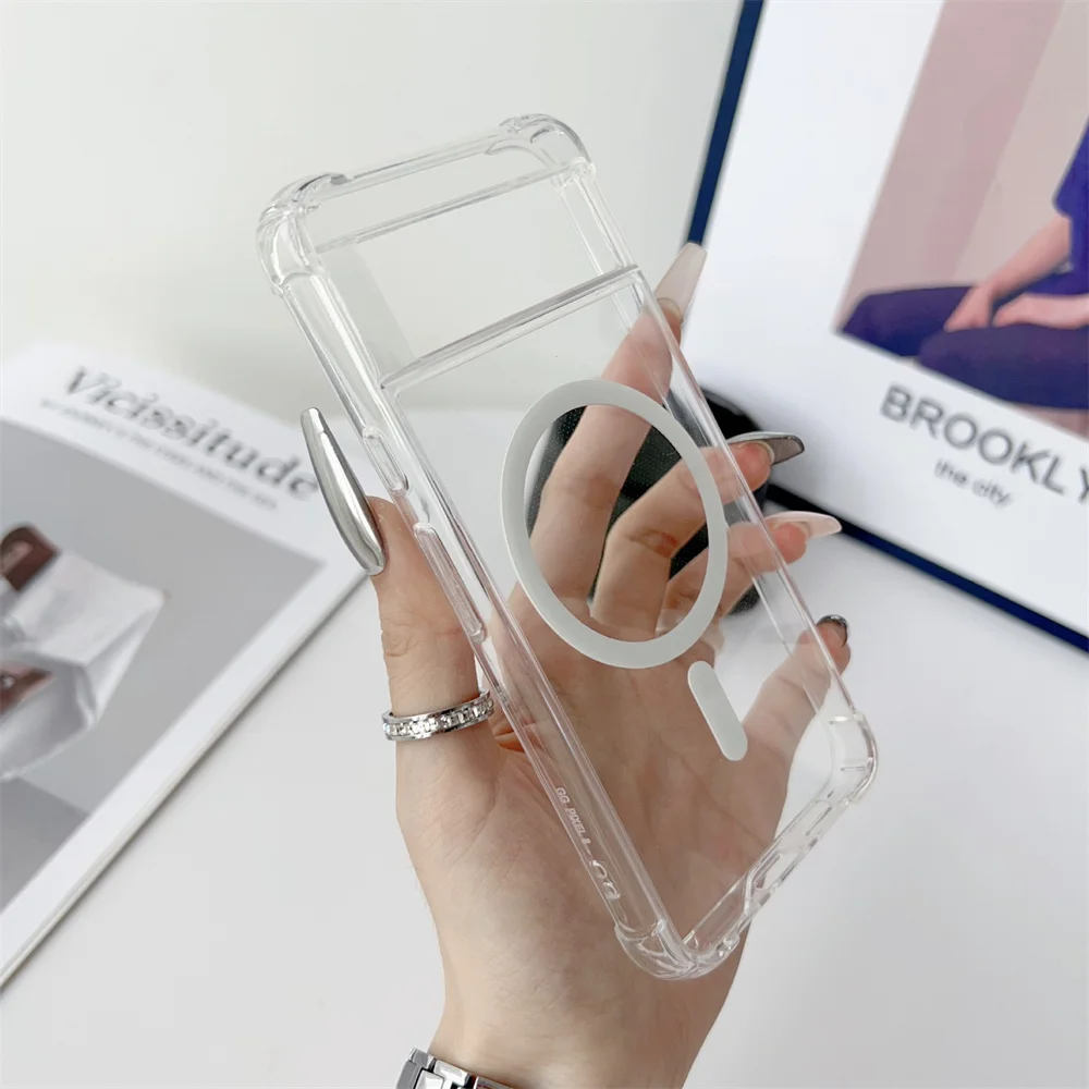 Clear Magnetic Phone Case with Magsafe Wireless Charging and Acrylic Protection