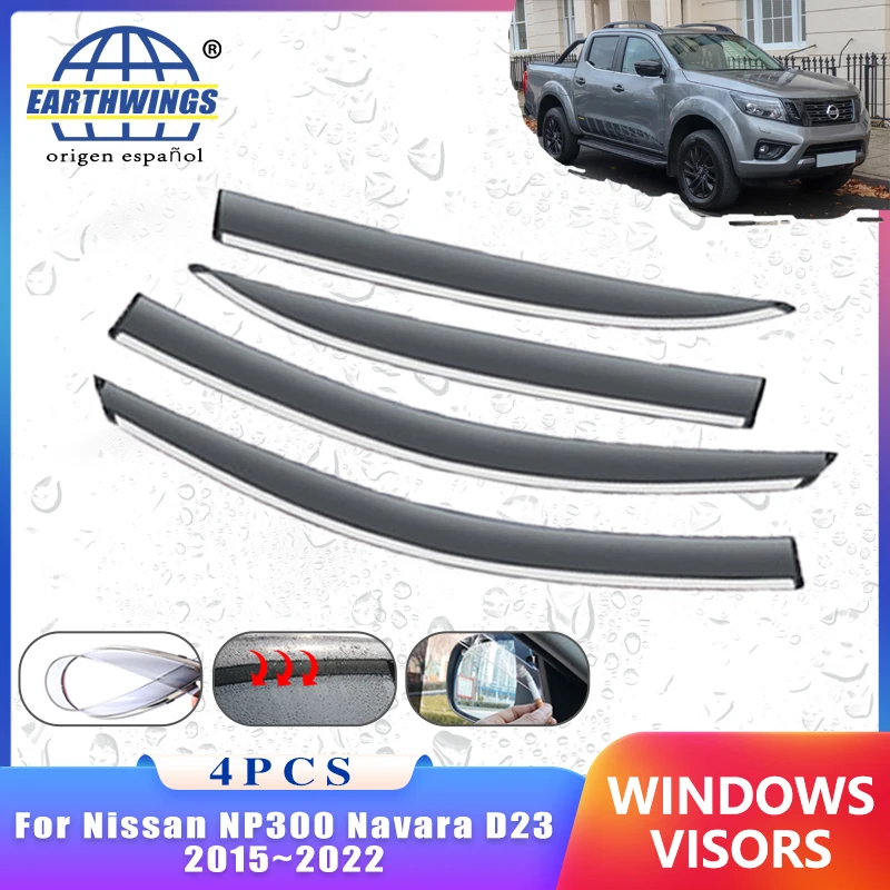 BVDOUE Coche Deflectores De Viento Cortavientos para Ventanilla, para  Nissan Navara NP300 2017 2018 2019 2020 2021 Sombras Sun Deflector Ventana  Puertas Lluvia Viseras : : Coche y moto