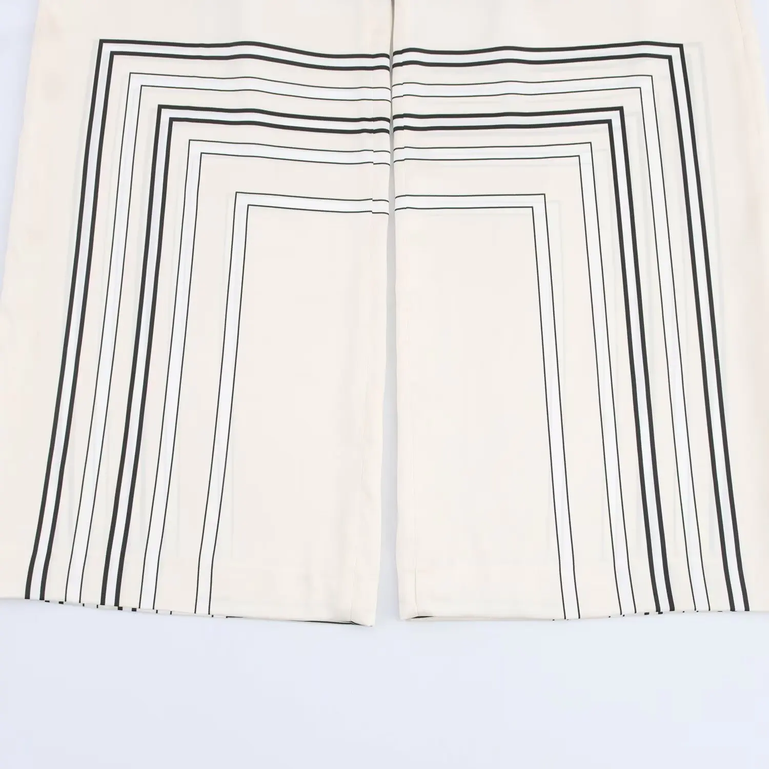 TRAFZA 2025 Women Trouser Suit Turn-down Collar Long Sleeve Single-breasted Slim Print Shirt+High Waist Zipper Loose Long Pants picture