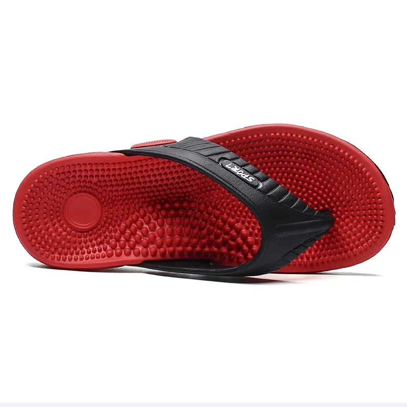 Plus Big Size 46 Men Slippers Massage Flip Flops for Men Summer Beach Shoes Breathable Sandals Men Luxury Slides - 3