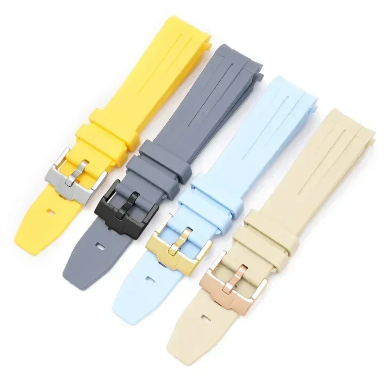 Silicone Diving Sport Watch Band – Waterproof Curved End Rubber Strap