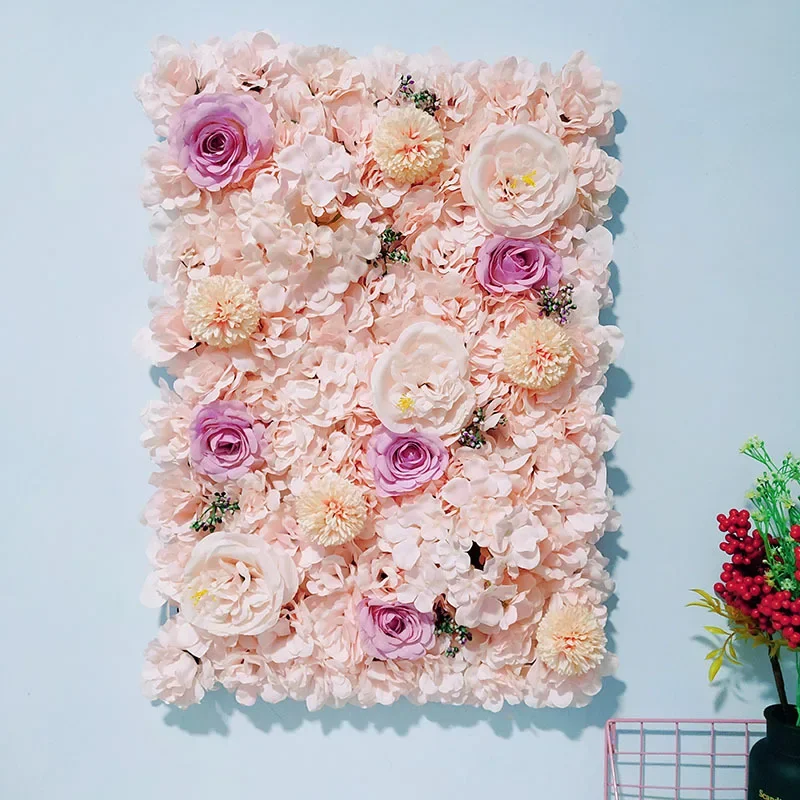 

Artificial Rose Wedding Supplies Hotel Background Decoration Peony Embroidery Ball Silk Flower Plastic Mesh Flower Row