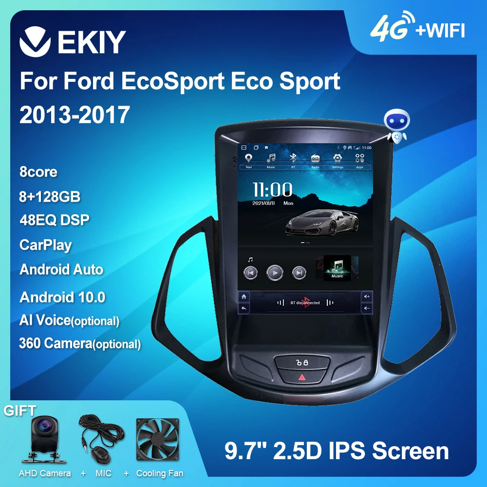 Автомагнитола EKIY для Ford EcoSport Eco Sport 2013-2017 Android автомагнитола в стиле Тесла