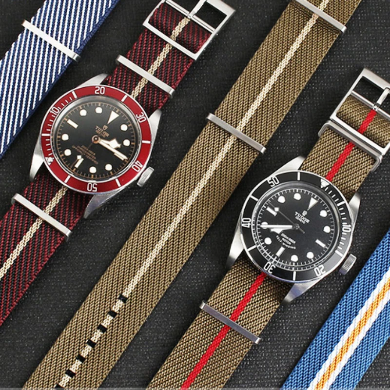 Per Tudor Biwan Qicheng Little Red Flower Rolex Omega Haima 300 Ultraman 20 22 Cinturino Per Orologio In Nylon Anti-Allergia Impermeabile Da Esterno
