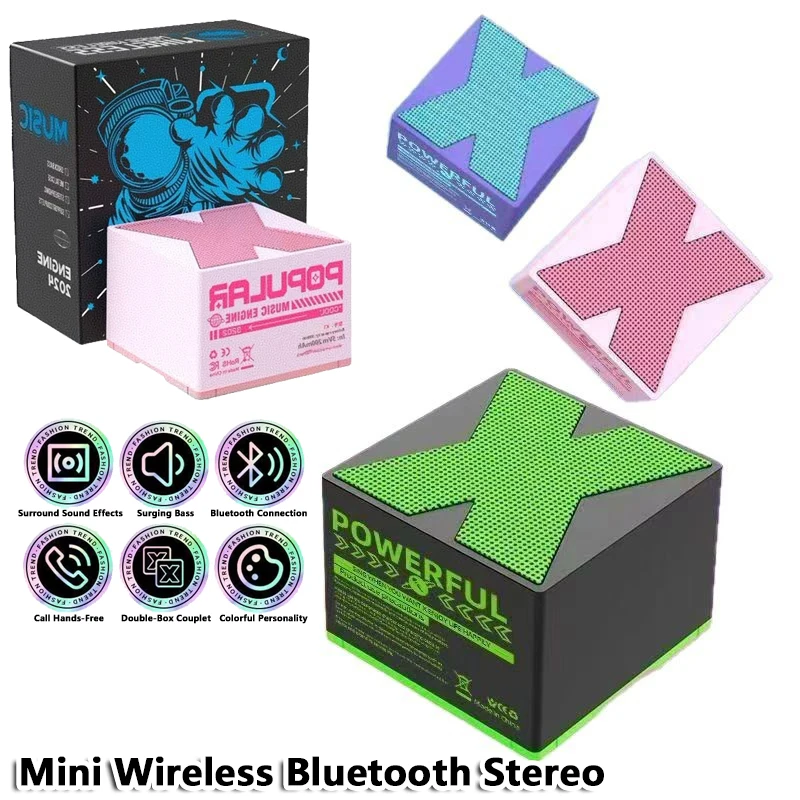 NEW Rechargeable Bluetooth Speaker Bluetooth-Compatible 5.0 USB Audio Speaker Mini Portable Speaker for Outdoor Small Gifts Box