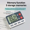 Digital Kitchen Timer 3 Storage Memories Timer Dual groups Independent/Alternating cycle timing Alarm Clock Mute Flashing Timer 3