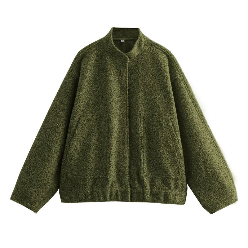 Women's Jackets With Buttons Bombers Grey Long Sleeve Coat Lady Warm With Pockets Outwear Jackets 2023 Spring Winter New
