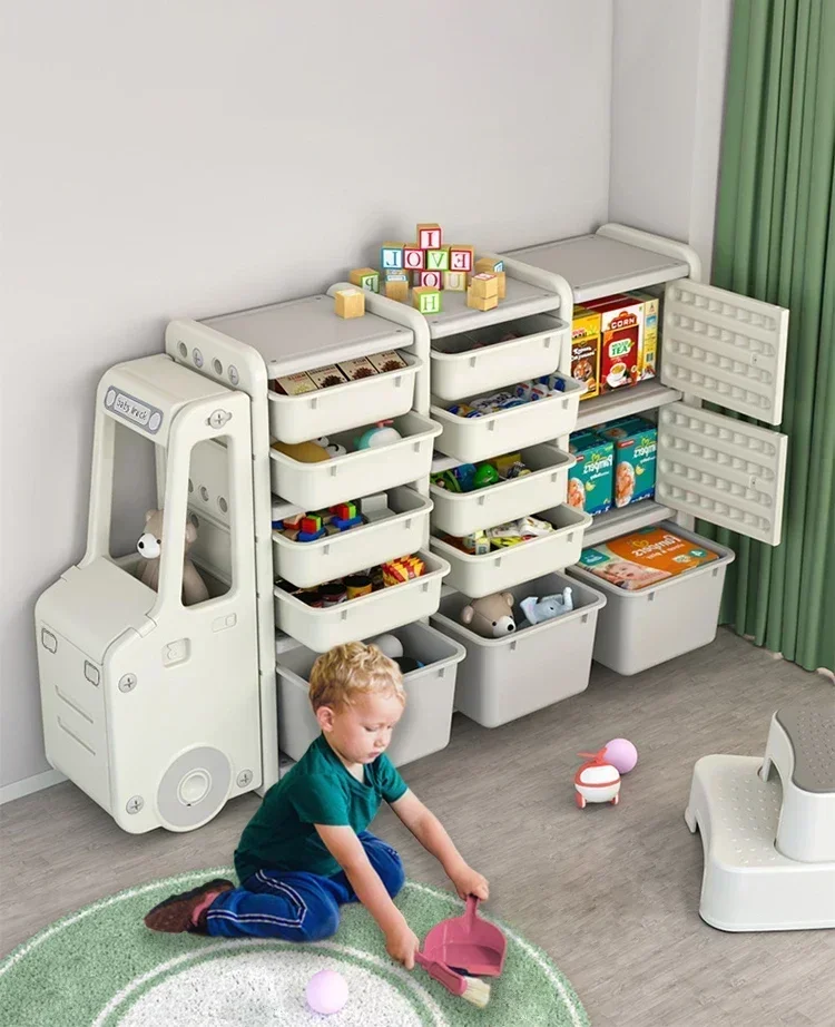 Children Bedroom Furniture Plastic Toy Shelf Kids Cabinet Storage Box for Sale on sale