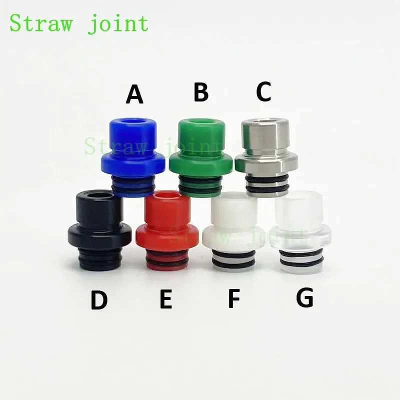 

1PCS 510 Stainless Steel POM Medium Shaped Dripper Straw Joint