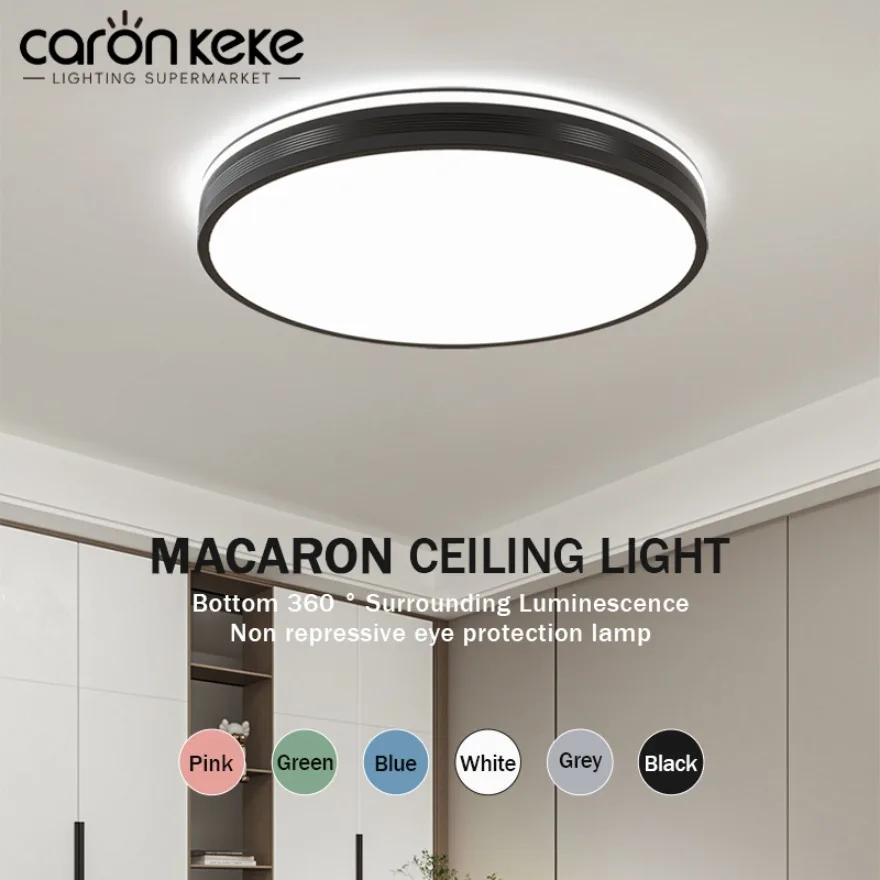 

Modern LED Ceiling Light Minimalist and Creative Macaron Circular Home Light Living Room Study Balcony Interior Decoration Light