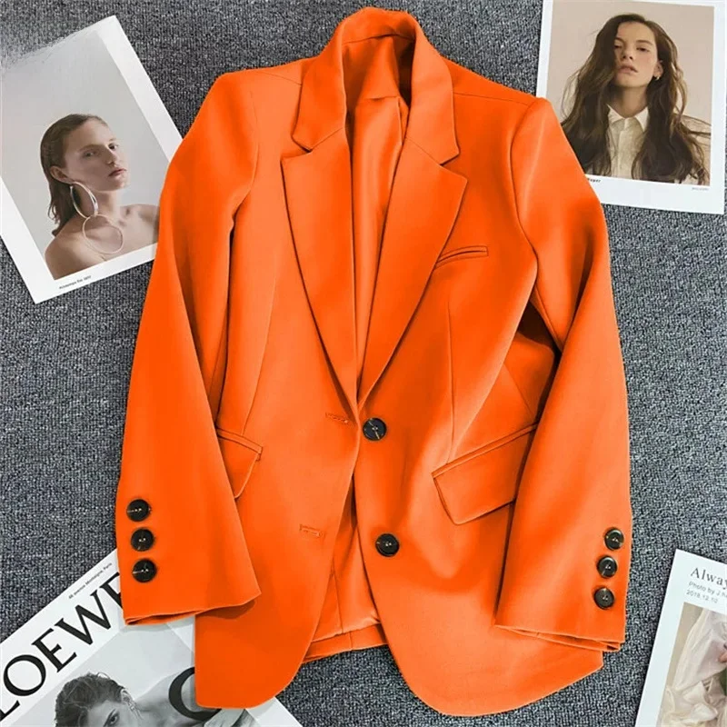 One-piece coat Orange