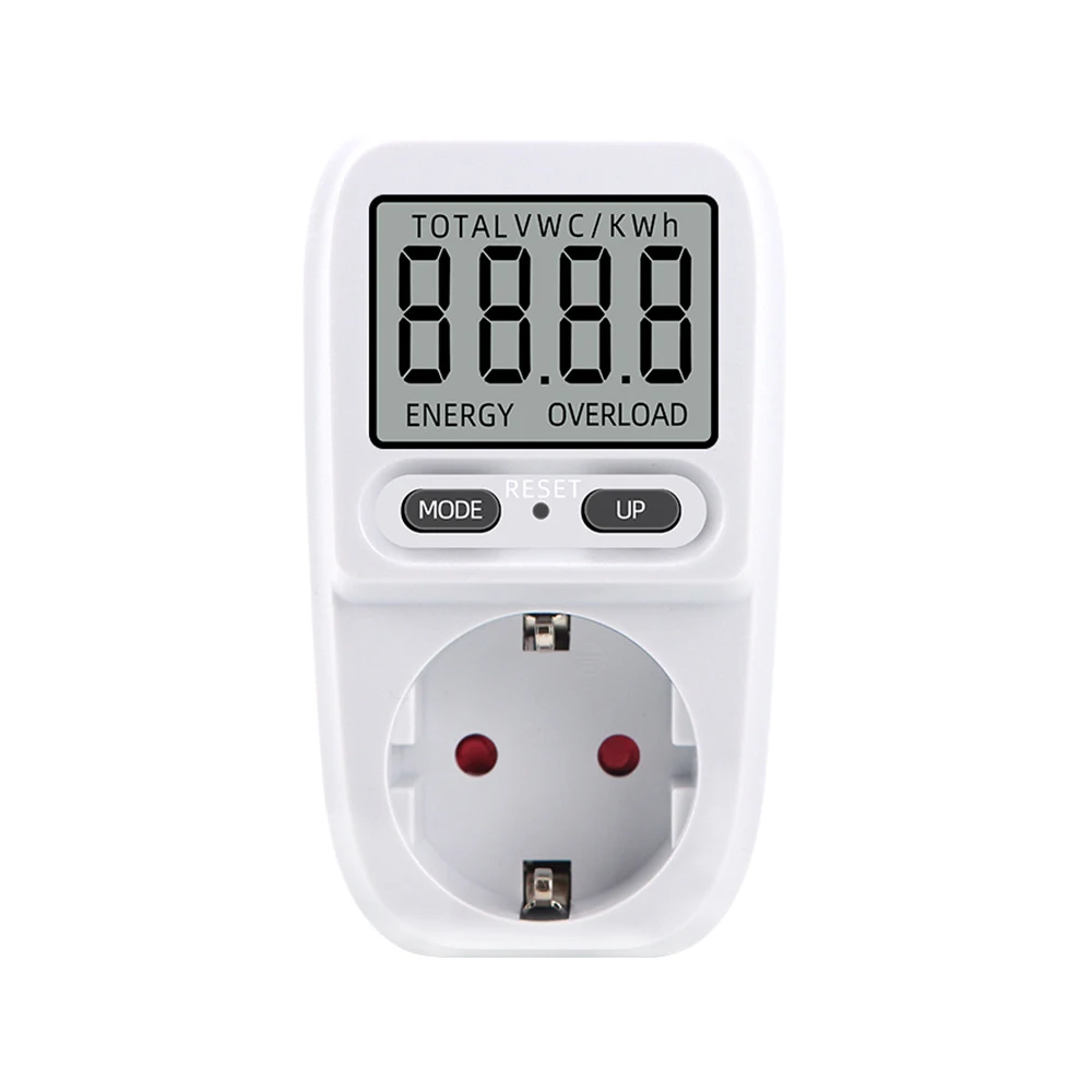 

1PCS AC 230V EU Digital LCD Power Meter Wattmeter Socket Energy Meter Socket Electric Tester Kwh Measuring Outlet Power Analyzer