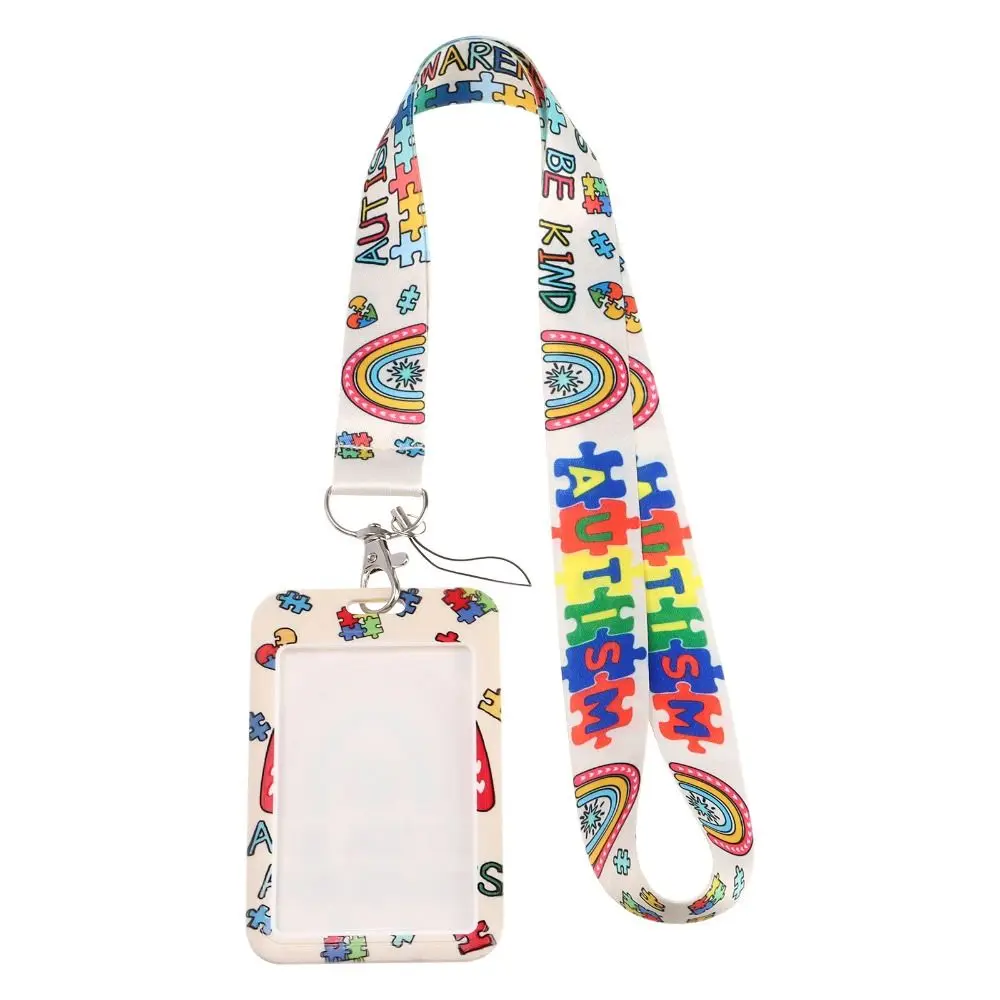 

Rainbow ID Badge Holder Color Keychain Neck for Office