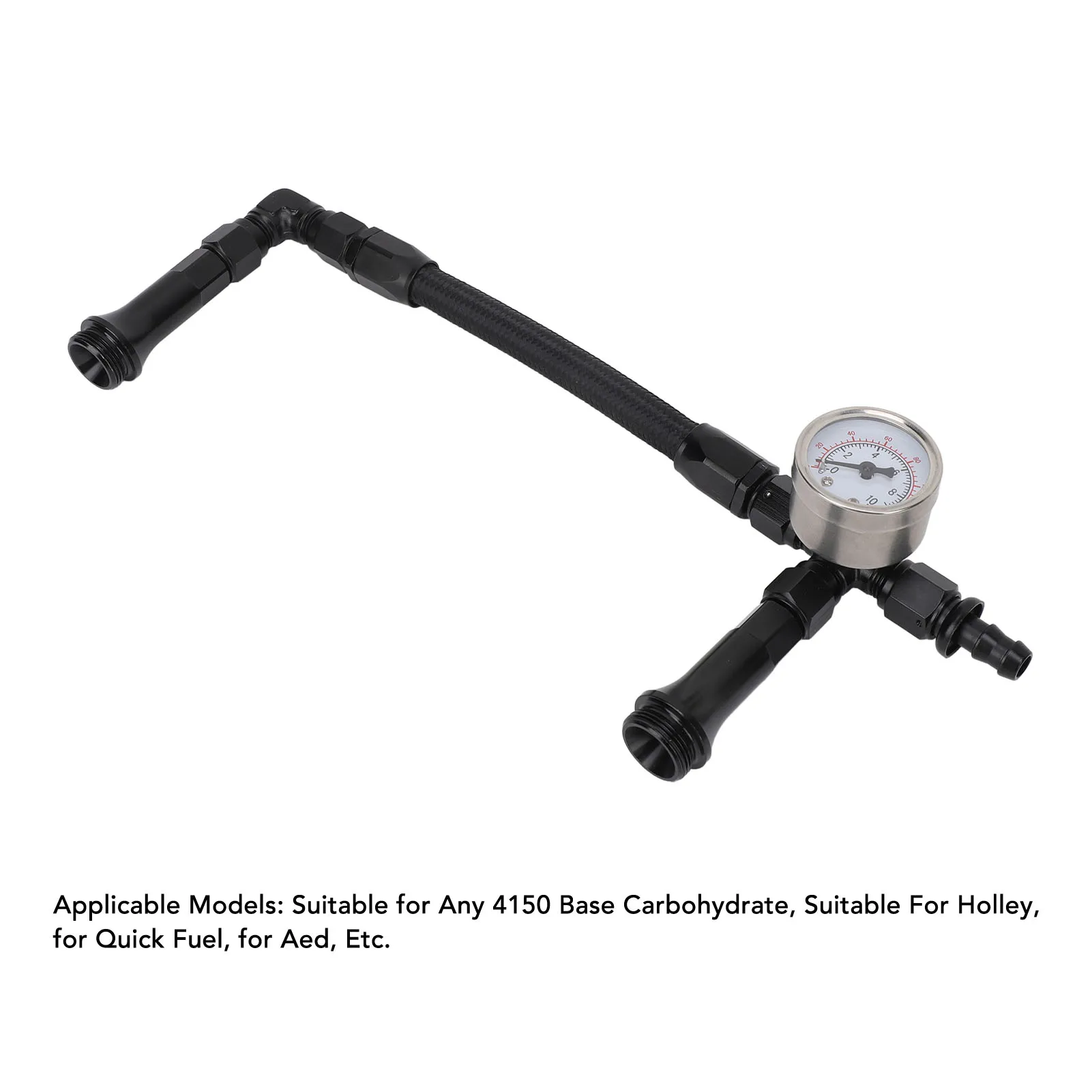 Fuel Line with Pressure Gauge Dual Feed Smooth Fuel Flow Professional for Any 4150 Base Carbohydrate